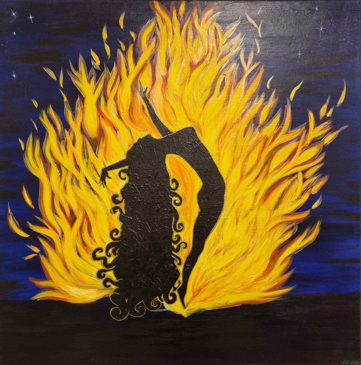 Maleri: "I won't burn"