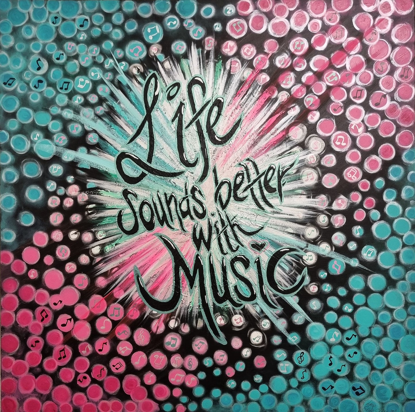 Maleri "Life sounds better with music"!
