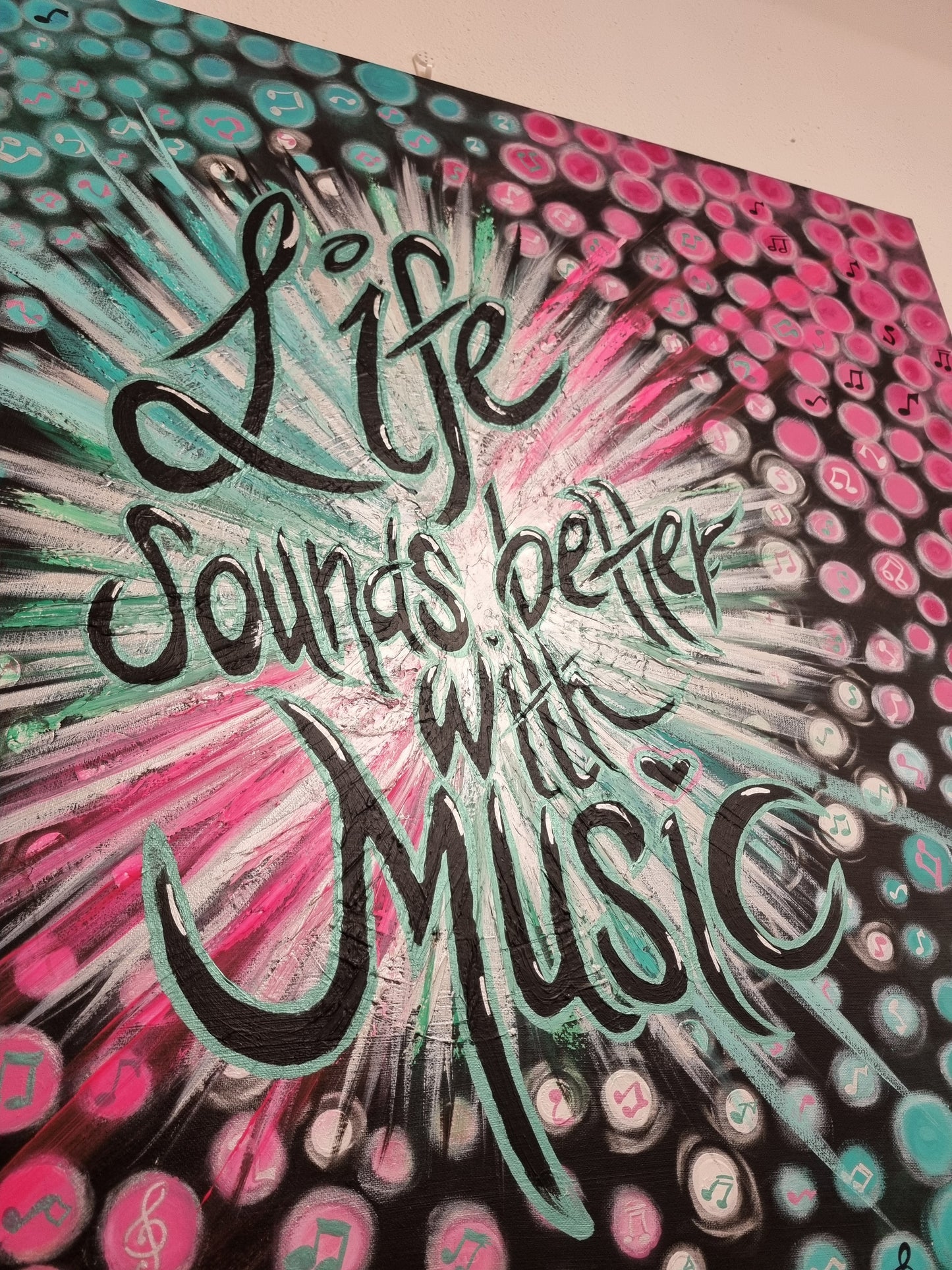 Maleri "Life sounds better with music"!
