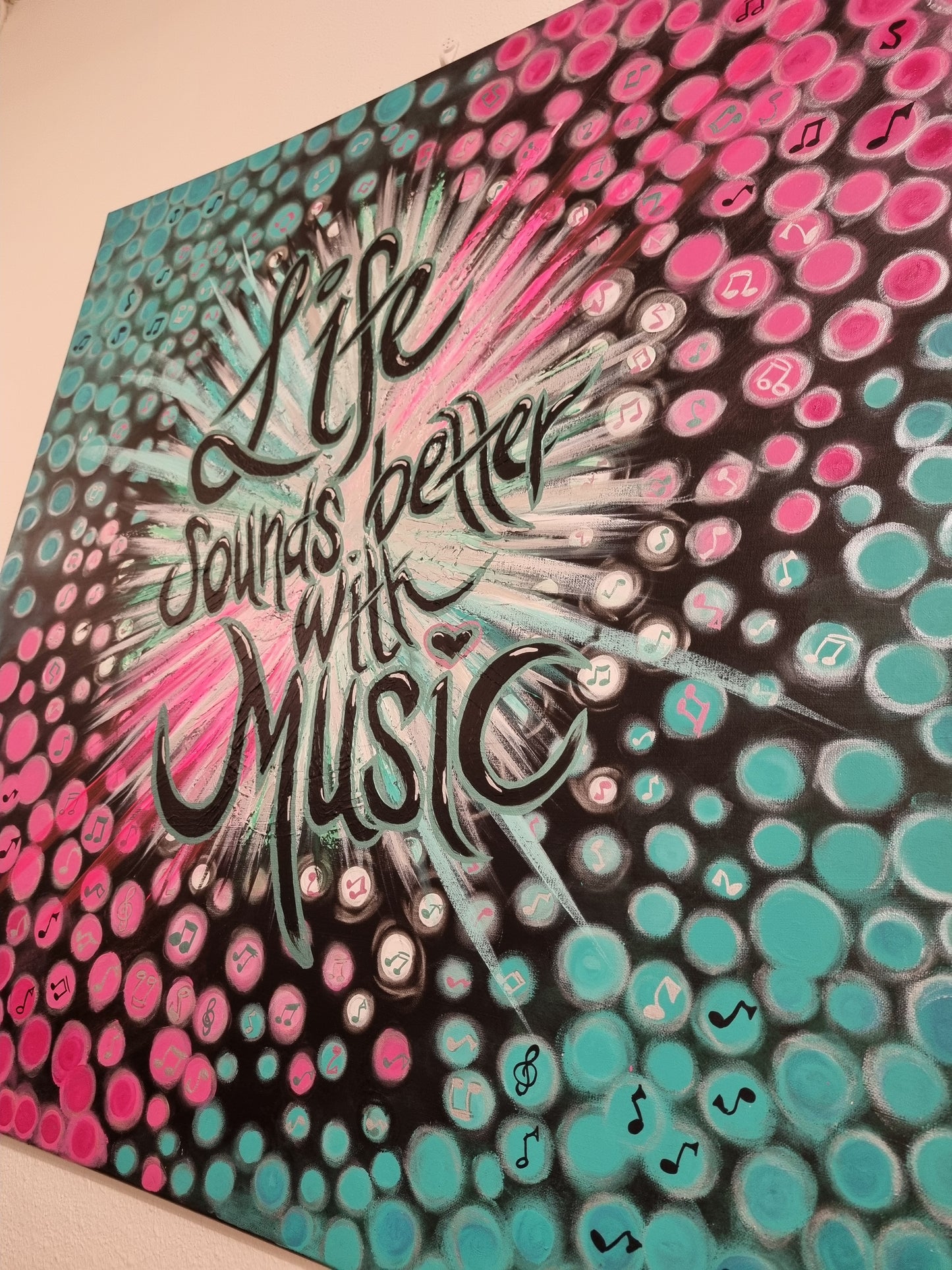 Maleri "Life sounds better with music"!