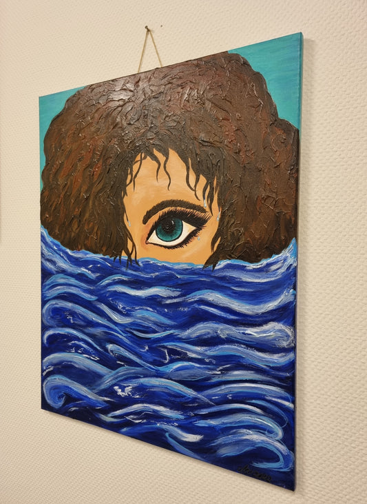 Maleri "Hodet over vannet"