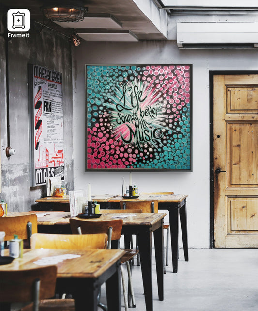 Maleri "Life sounds better with music"!