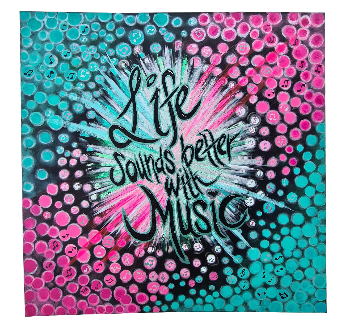 Maleri "Life sounds better with music"!