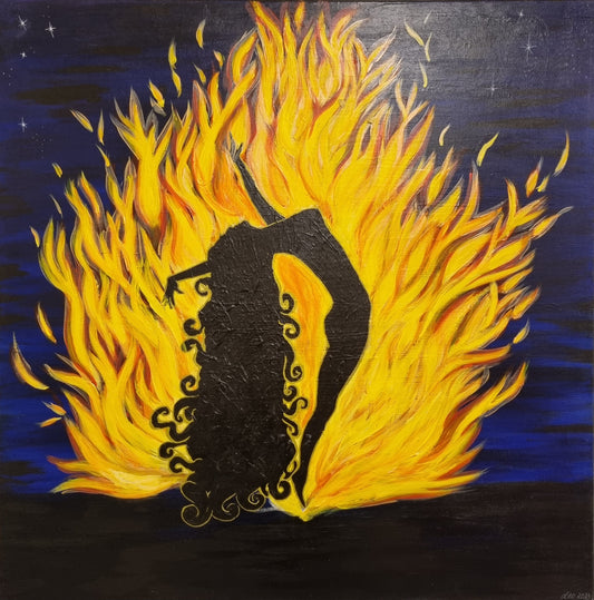 Maleri: "I won't burn"