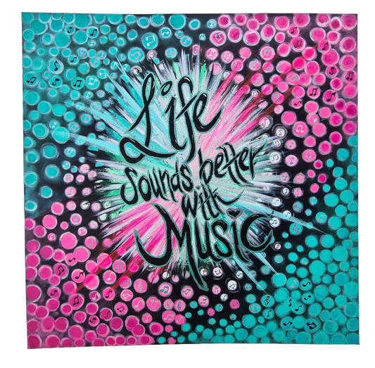 Maleri "Life sounds better with music"!